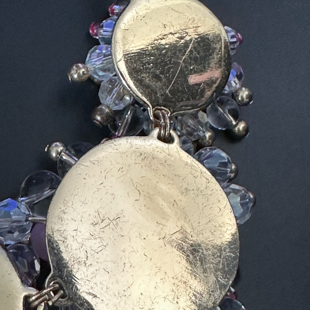 Elegant Gold and Pink Statement Necklace - Picture 6 of 7